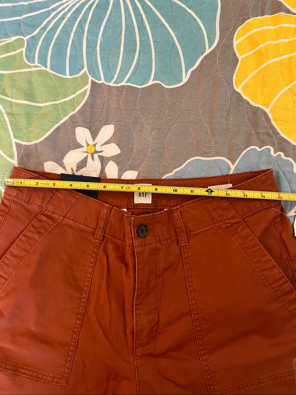 NWT Gap Girlfriend Khakis in a burnt orange Sz 12 - Picture 11 of 14